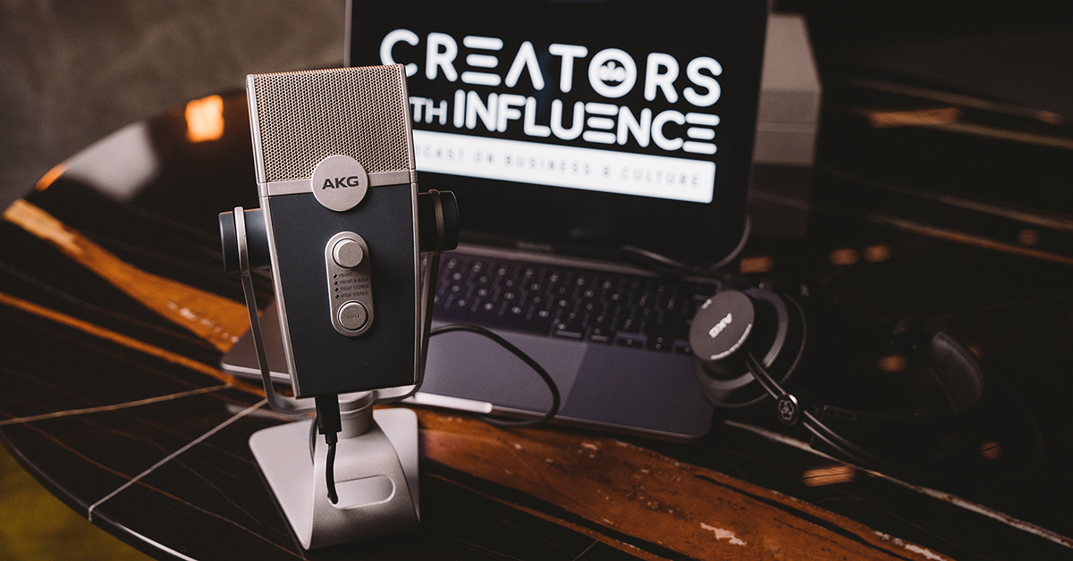 Creators with Influence Podcast Sweepstakes for the AKG Lyra USB Microphone.